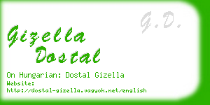 gizella dostal business card